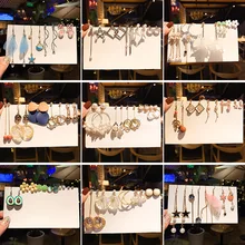 

New Long Tassel Earrings Trendy 2021 Irregular Earrings Set Wedding Long Drop Earrings for Women Fashion Jewelry Gifts Wholesale