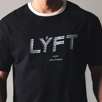 

Men Short Sleeve Cotton T-shirt Casual Black Print T Shirt Gym Fitness Bodybuilding Workout Tees Tops Male Summer Brand Clothing