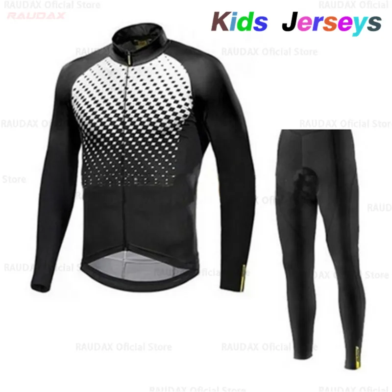 4 Новинка, Ropa Ciclismo Invierno, для мальчиков, Termica,, Pro Team Mavic, детская одежда для велоспорта, для девочек, с длинным рукавом, дышащий, комплект для велоспорта - Цвет: 4