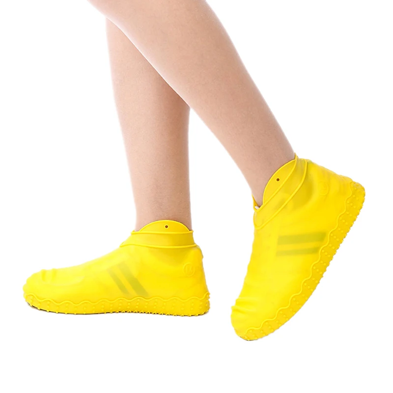 Yellow FGGS-Силиконовый водонепроницаемый чехол для обуви, Нескользящие резиновые сапоги, набор многоразовых резиновых сапог, набор мужской обуви, аксессуары - Цвет: Yellow