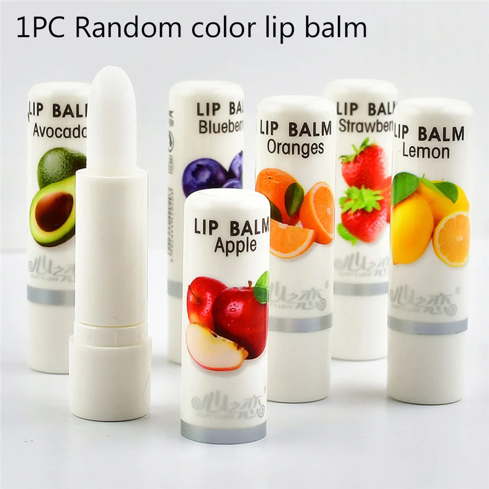 Натуральный фруктовый экстракт бальзам для губ вазелин бесцветный против трещин увлажняющий бальзам для губ авокадо сухой Уход за губами Детские губы - Цвет: Random color
