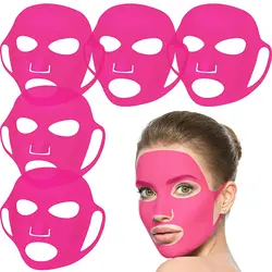 Reusable Silicone Facial Mask Cover for Enhanced Moisturizing and Travel-Friendly Beauty Care (1Pcs Hot Pink)