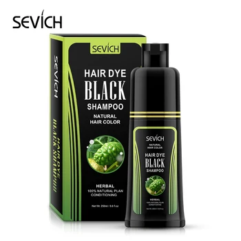 

Sevich Hair dye Black Shampoo 250ml Fast Dye Hair Shampoo Natural Anti Hair Loss Moisturizing Refreshing Black Hair Care