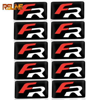 

10pcs Car small Decorative sticker FR Badge Hub caps Steering wheel sticker for Seat Leon FR Cupra Ibiza Altea Car Accessories