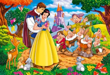 

7x5FT Magical Forest Snow White Princess Princce Rabbits Birds Palace Custom Photo Backdrop Background Vinyl 220cm X 150cm
