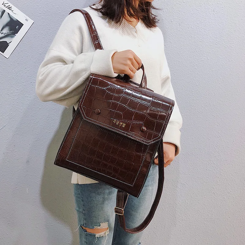 Plecak Damski Miejski Skora Sac A Dos Femme De Marque Lux Cuir Mochilas Para Mujer Antirrobo непроницаемый женский рюкзак