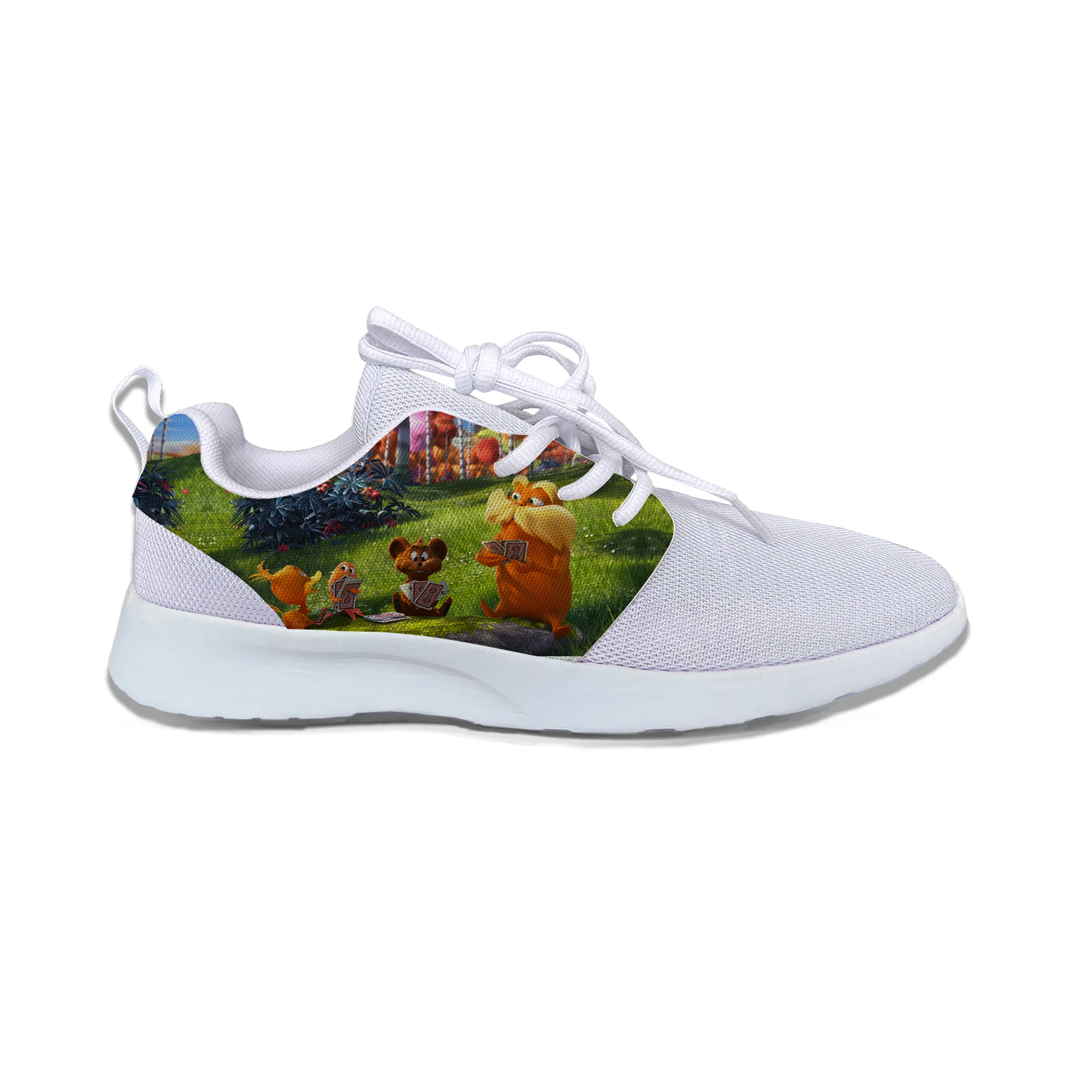Lorax/милые модные детские спортивные кроссовки с рисунком из мультфильма; повседневные дышащие кроссовки с принтом; подарок для мальчиков и девочек - Цвет: lorax3