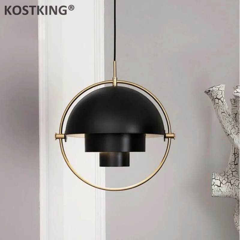 KOSTKING Designer post-modern bar pendant light restaurant study bedroom bedside creative personality semicircular Pendant Lamp