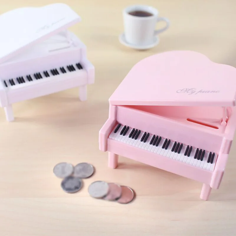 

Creative Children Piggy Bank Cute Simulatied Piano Coin Storage Box /Jar Storage Tank Toy for Financial Management Education