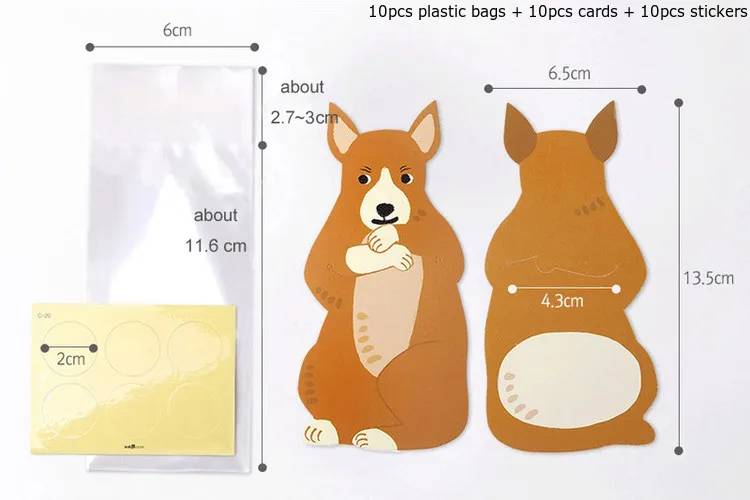 50pcs kangaroo 10 шт. Мультяшные животные пластиковый мешок Медведь Кролик Подарочный мешок карты конверты для конфет и печенья сумки Канцелярские Принадлежности для детские школьные принадлежности - Цвет: 50pcs kangaroo
