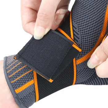 

1pc Strap Warm Basketball Protector Nylon Brace Ankle Support Sports Elastic Striped Running Sprain Prevention Gym Breathable