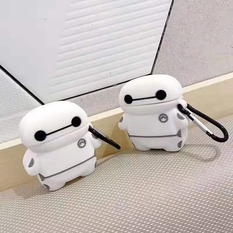 Для AirPods чехол милый 3D мультяшный наушник чехол для Apple Airpods 2 Силиконовый чехол для наушников для Air pods Earpods ремешок