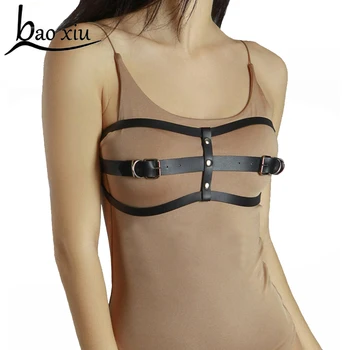 

Gothic Women Belt Chest Leather Harness Sexy Body Bondage Straps Adjustable Fetish Female Bra Suspenders Harajuku TOP Waist Belt