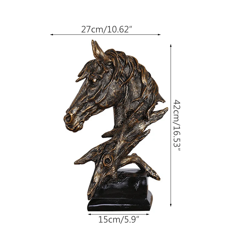 mock tæerne Distrahere Sculpture Horse Head Abstract Ornaments Decoration For Home Handcrafts  Figurine Miniature Model Desk Decor Accessories Statue