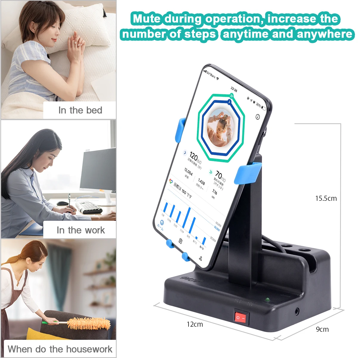 Lefon Điện Thoại Bình Lắc Hình Pokemon Go Bước Phản Wiggler Đi Bộ Đầm Đo Sức Đi Bộ Bàn Chải Bước Tự Động Chuyển Động Cho Walkr Google Fit cell phone holder for car