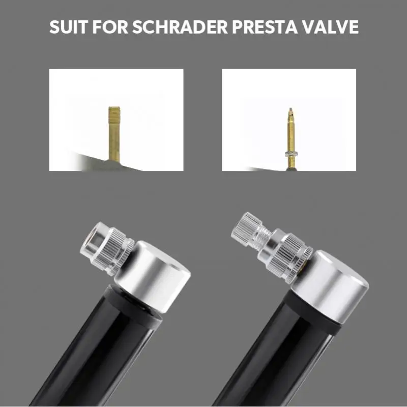 Bicycle Air Pump Portable Mini Bike Air Inflator Aluminum Alloy 120PSI Pressure MTB Mountain Bike Pump 8