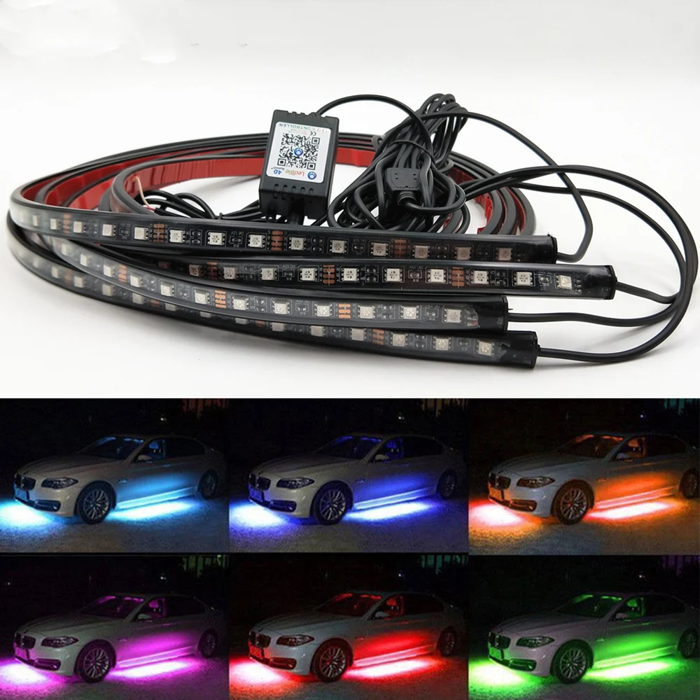 Светодиодная лента RGB LED под автомобильным светом система нижнего тела неоновый