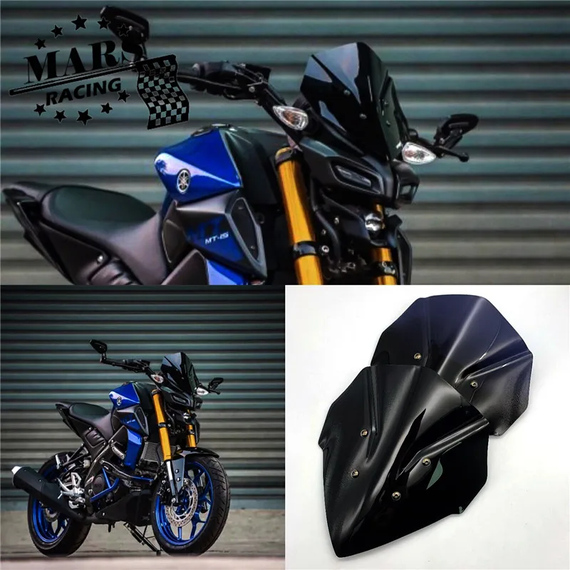 Мотоциклетный спортивный туристический козырек ветрового стекла ветровой дефлектор подходит для YAMAHA MT-15 '18 '19 MT15 MT 15