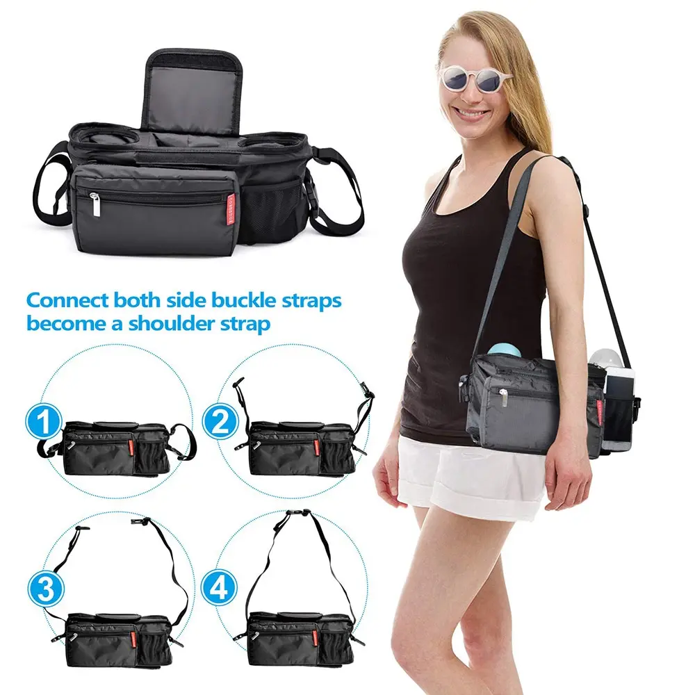 CYSINCOS Nurse Organizer Pocket Maternity Baby Nappy Bags Baby Strollers Hanging Bag Mummy Bags Diaper Large Capcity Storage Bag