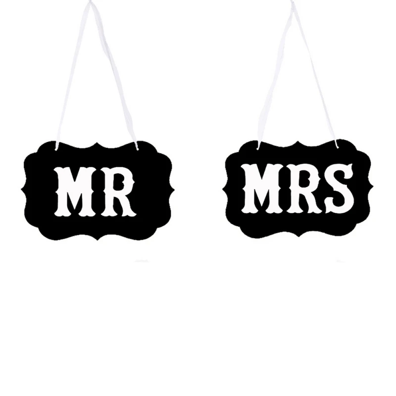Деревенская Свадьба Mr Mrs стул навесной баннер стул знак Жених Невеста вечерние Винтаж для свадьбы, помолвки фото реквизит - Цвет: A