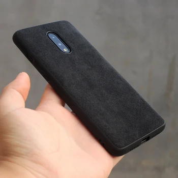 

Suede Leather Fabric Back Cover Supple Case for Oneplus 7 Pro 7T 7T Pro Luxury Phone Housing Noble Cases Comfortable Fluffy