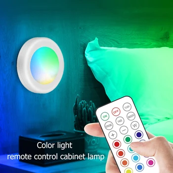 

Wireless Dimmable Lamp 13 Color Battery Power Remote Control Touch Sensor Cabinet Light for Wardrobe LED Touch Night Light