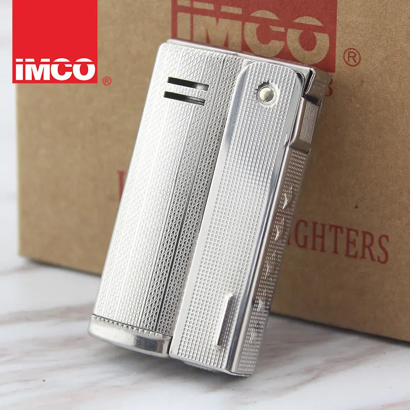 IMCO Original Steel Metal Gasoline Kerosene Lighter 6800 Silver Oil Smoking Cigarette Briquet Men Birthday Gift Gadgets 3