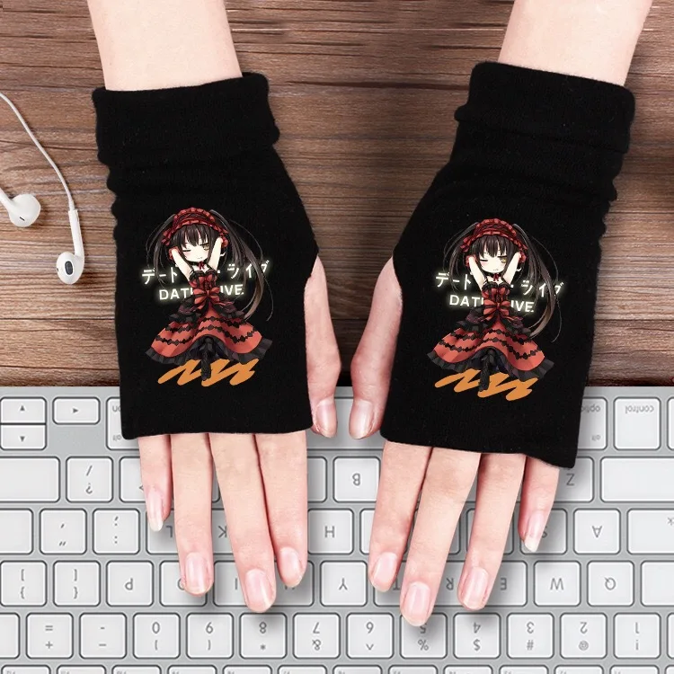Grandmaster of Demonic Cultivation Glove Wei Wuxian Lan Wangji King Avatar Onmyoji Gintama Black Butler зимние теплые полуперчатки - Цвет: 26