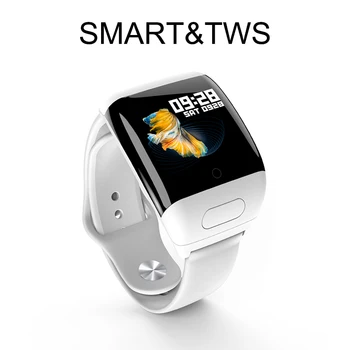 

Newest TWS Bluetooth 5.0 Earphone Wireless Headphones Smart Watch with Heart Rate Monitor smart wristband waterproof smart band