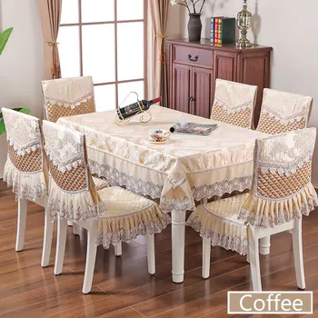 

Decorative Tablecloth Dustproof Cover Chair Seat Printed Table Cover Set Rectangular Table-cloth For Dining Room Table Cloth W