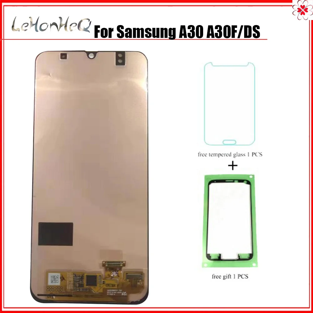 Для samsung galaxy A30 A305F/DS A305F A305FD A305A дисплей сенсорный экран дигитайзер сборка для samsung A30 ЖК-дисплей с рамкой