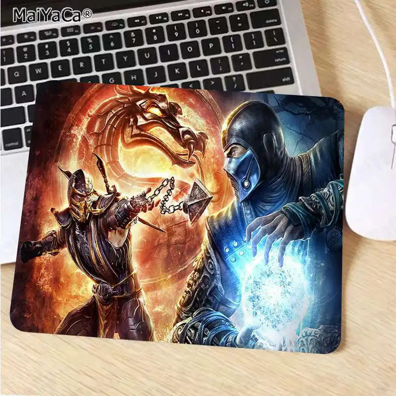 MaiYaCa дизайн Mortal Kombat DIY дизайн игровой с узором коврик для мыши резиновый ПК компьютерный игровой коврик - Цвет: Not Lock Edge25x29cm