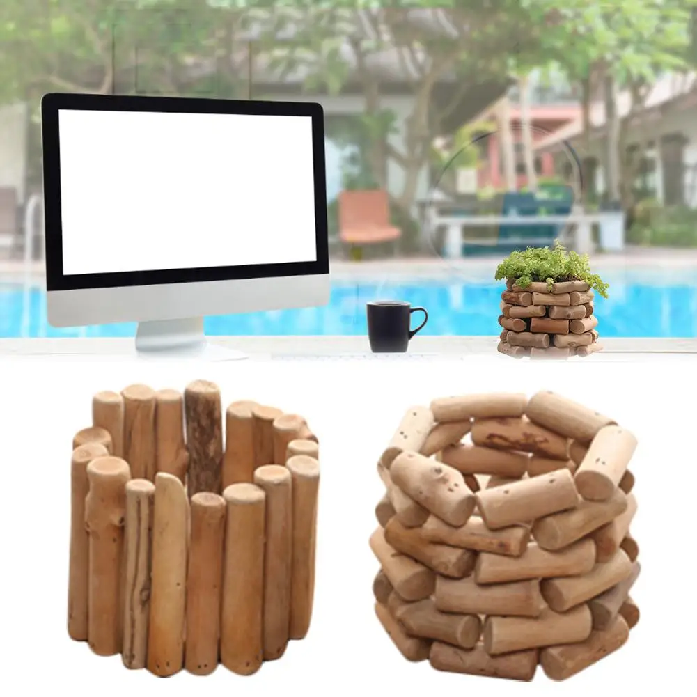 Горшок для растений из натурального дерева цветочный плантатор дома и офиса