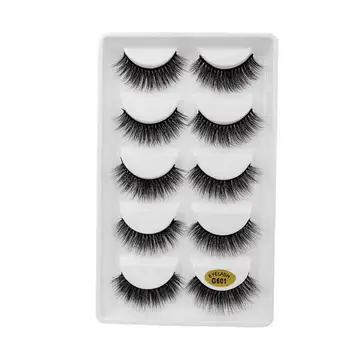 

Ladies Simulation Lashes 3D Fashion Fluffy Eyelashes Reusable Naturally Handmade Soft Curl Artificial Lashes
