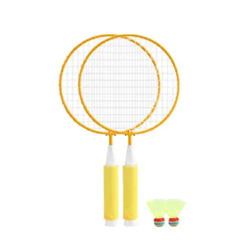 

2pcs outdoor sports racket training pats paternity children Badminton Racket Set Indoor/Outdoor Entertainment Sport Game Toy A16