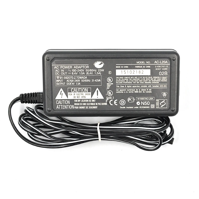 Для sony 147677913 адаптер питания переменного тока зарядное устройство AC-L20A 8,4 V 1.5A-используется