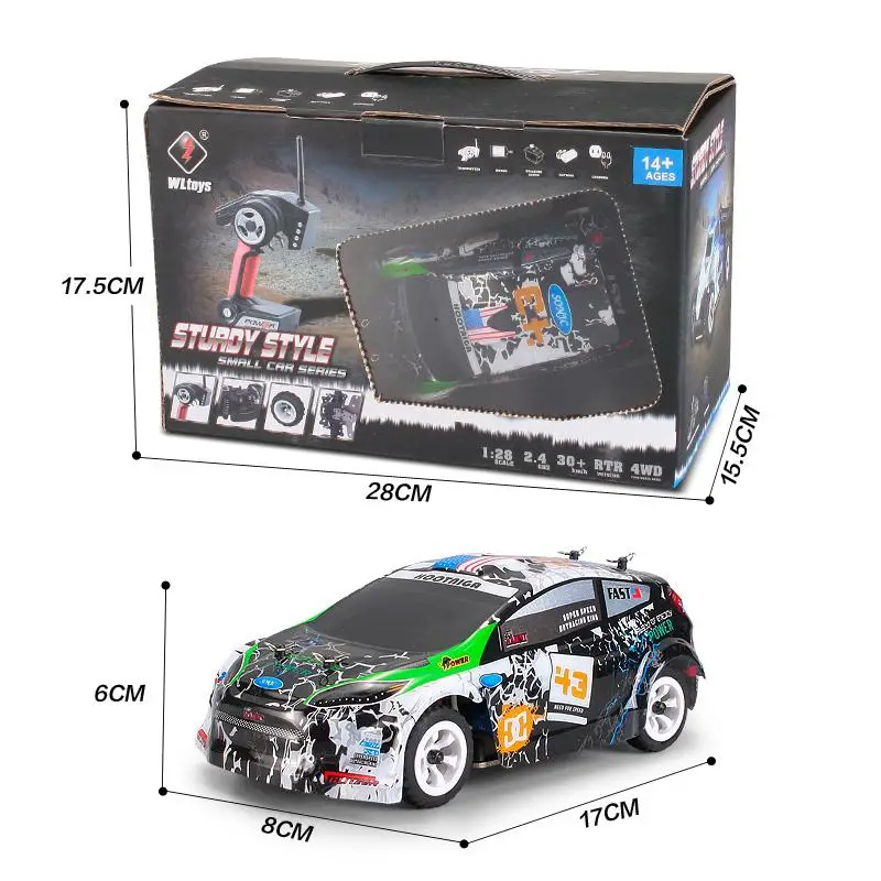 Wltoys K989 1:28 RC Car 2.4G 4WD Brushed Motor 30KM/H High Speed RTR RC Drift Car Rally Car with Battery and USB Cable Wltoys K989 1:28 RC Car 2.4G 4WD Brushed Motor 30KM/H High Speed RTR RC Drift Car Rally Car with Battery and USB Cable