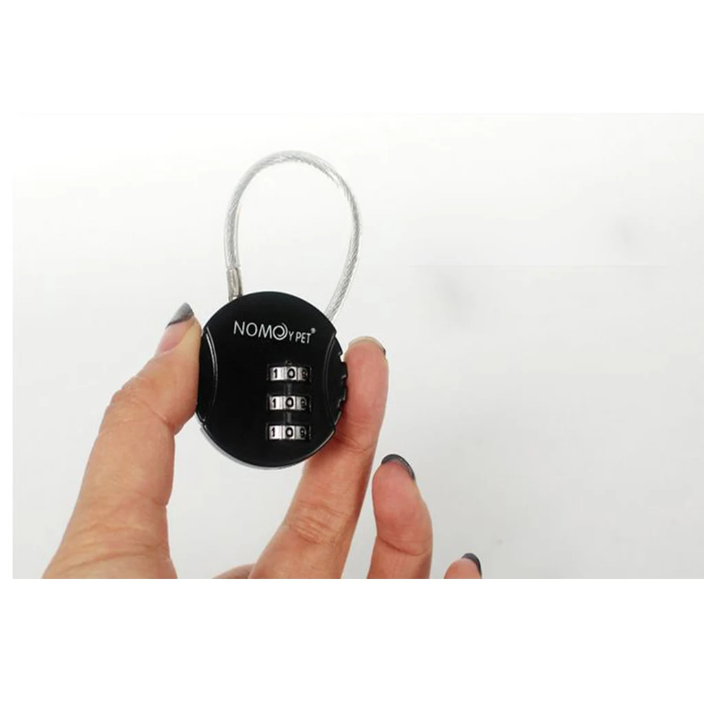 Luggage Travel Suitcase Bag Lock Padlock Reset Cable Lock for Suitcase Travel Bag and Gym Lockers Filing