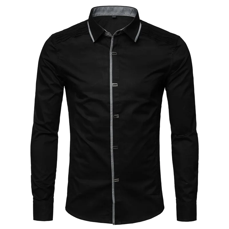 Mens Dress Shirts Casual Button 