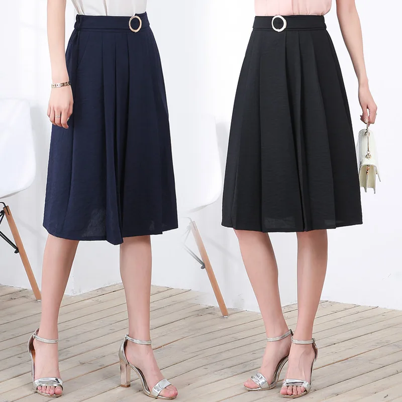 

Mom Half-length Skirt 2019 Spring Elastic Waist A- line Mid-length Versatile Slimming Middle-aged