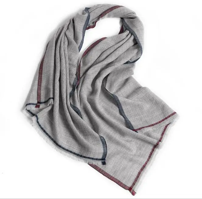 Naizaiga Inner Mongolia manufacturers Mercerized scarf elegant herringbone pattern pure wool ladies autumn winter shawl,YR118
