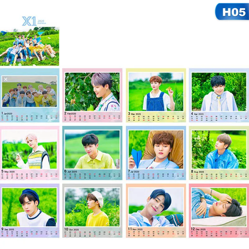 EXO ITZY STARKIDS TWICE X1 Настольный стерео календарь плакат Persona концепция глянцевый календарь плакат украшение стола - Цвет: 05