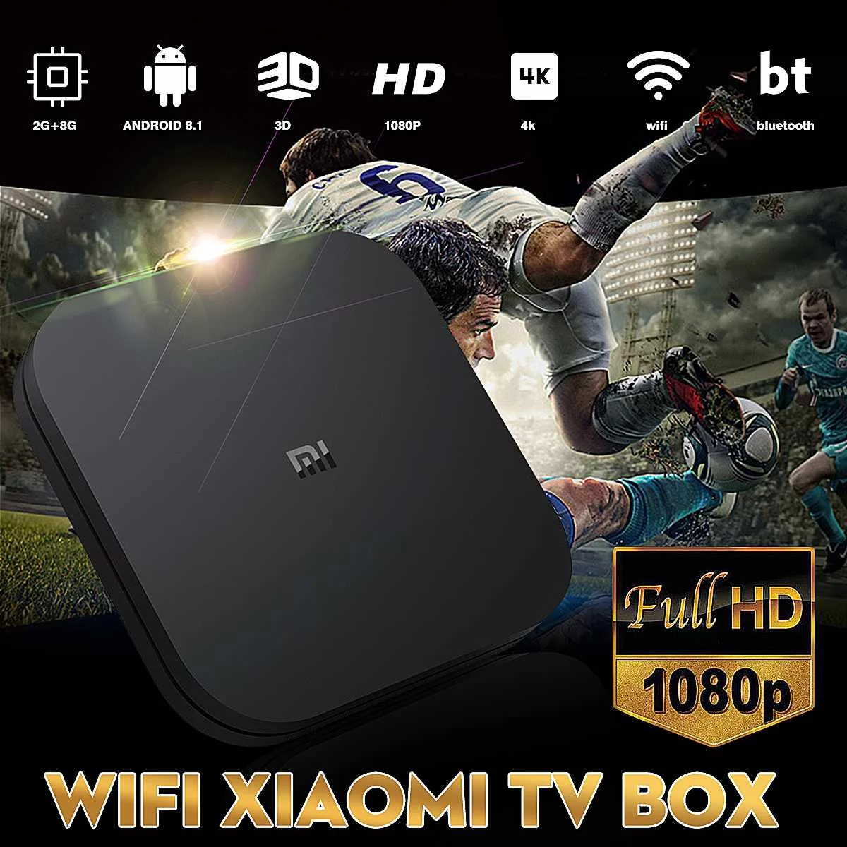 Оригинальная ТВ приставка Xiaomi Mi TV Box S с европейской вилкой 4K HDR Android 8 1 Ultra HD 2 ГБ Wi Fi