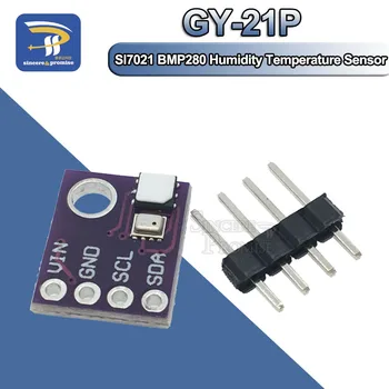 

Atmospheric Humidity Temperature Sensor Breakout Barometric Pressure on-board BMP280 SI7021 for Arduino DIY GY-21P
