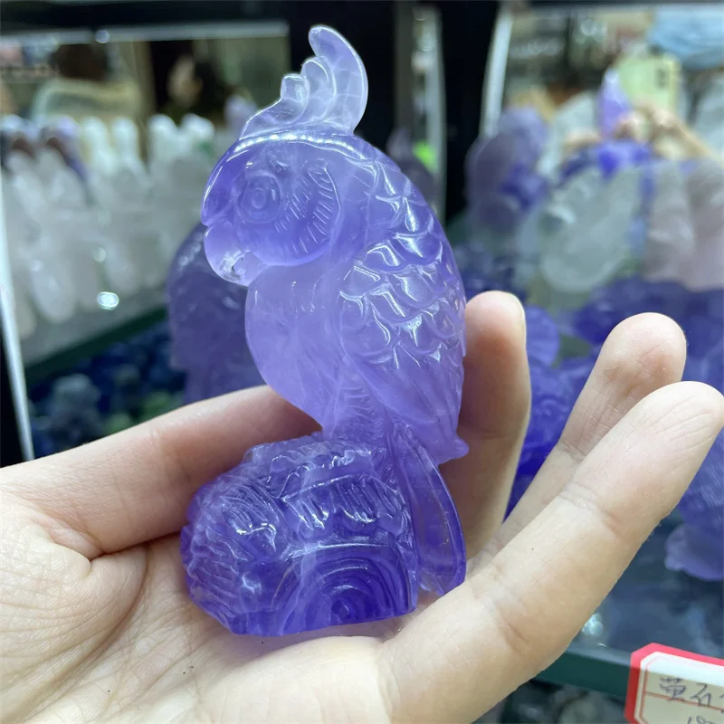 

1 шт. натуральный камень, резной попугай, голубой искусственный кристалл, восстанавливающие кристаллы для рукоделия, ювелирные изделия, подарки, подвески