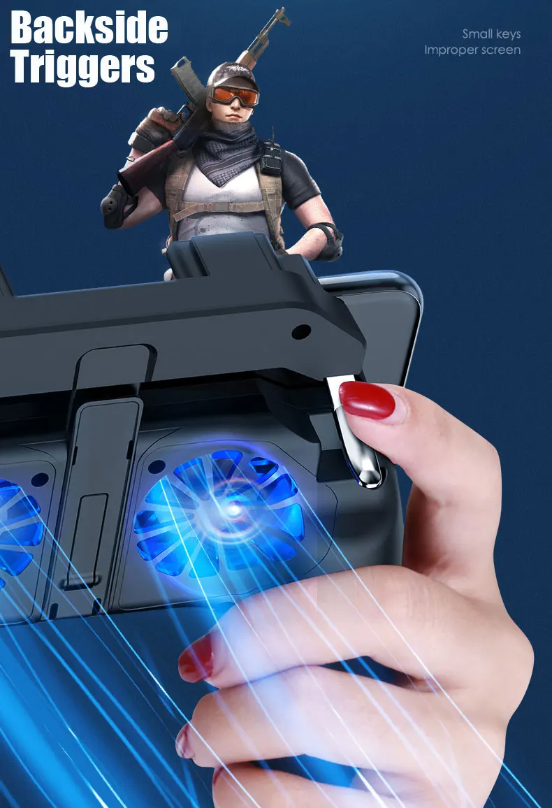 Winex Pubg контроллер мобильный геймпад Android шесть пальцев l1 r1 шутер триггер пожарная кнопка для Xiaomi Iphone
