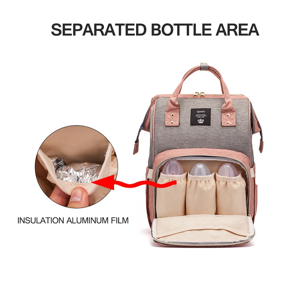Baby Diaper Bag Backpack Mummy Large Capacity Nappy Pouch Mom Baby Waterproof Outdoor Travel Diaper Pouchs For Baby Care (14)