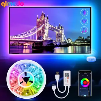

Led Strip Light RGB 5050 SMD DC5V Flexible Ribbon Tape Diode USB Led Strip Lamp Bluetooth/WiFi Phone Control Music TV Backlight