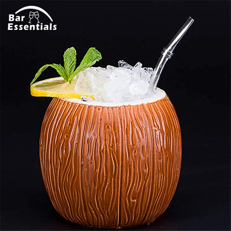 520ML 520 мл Кокосовая форма Гавайские Tiki кружки керамическая кружка для подарочные кружки и кружки Коктейльная чашка - Цвет: 520ML