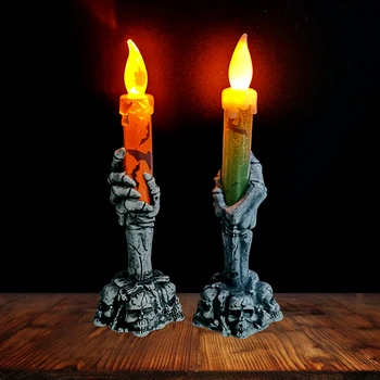 

2pcs Halloween Ghost Hand Night Light of Ghost Festival Atmosphere Props Ghost Hand Light Neon Light LED Light Candle Light